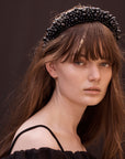 Beaded Head Band Noir