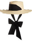 Scalloped Brim Panama Hat Noir